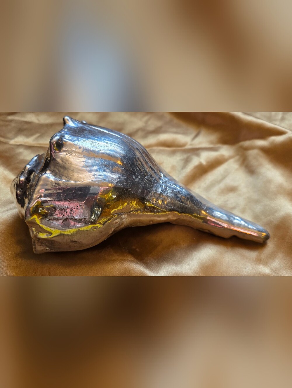 Cast Metal Shell Sculpture Decorative Accent - Picture 2 of 10